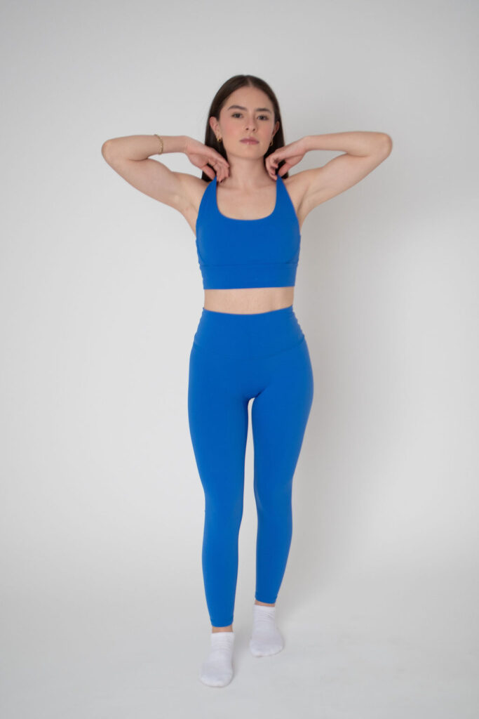 Top azul rey
