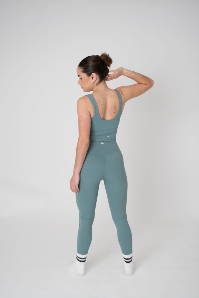 legging verde azulado